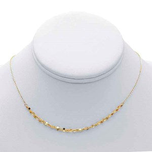 14K Gold Dappled Triple Choker