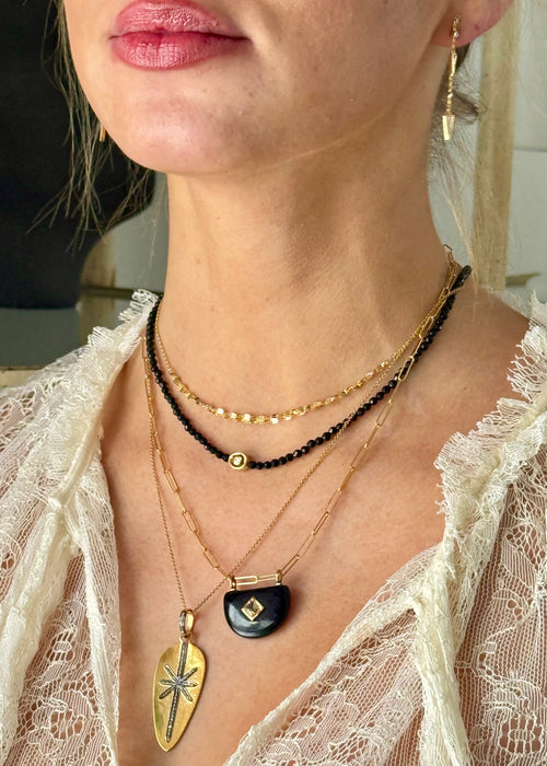 Onyx Wedge Necklace