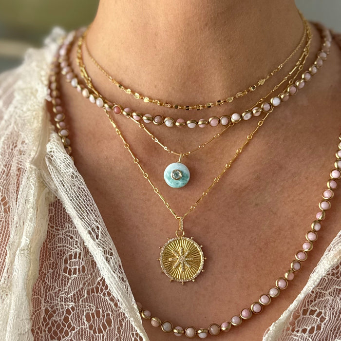 Larimar & Blue Topaz Drop Necklace