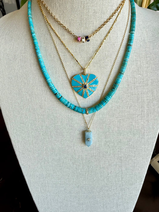 Heart of the Matter Necklace Turquoise