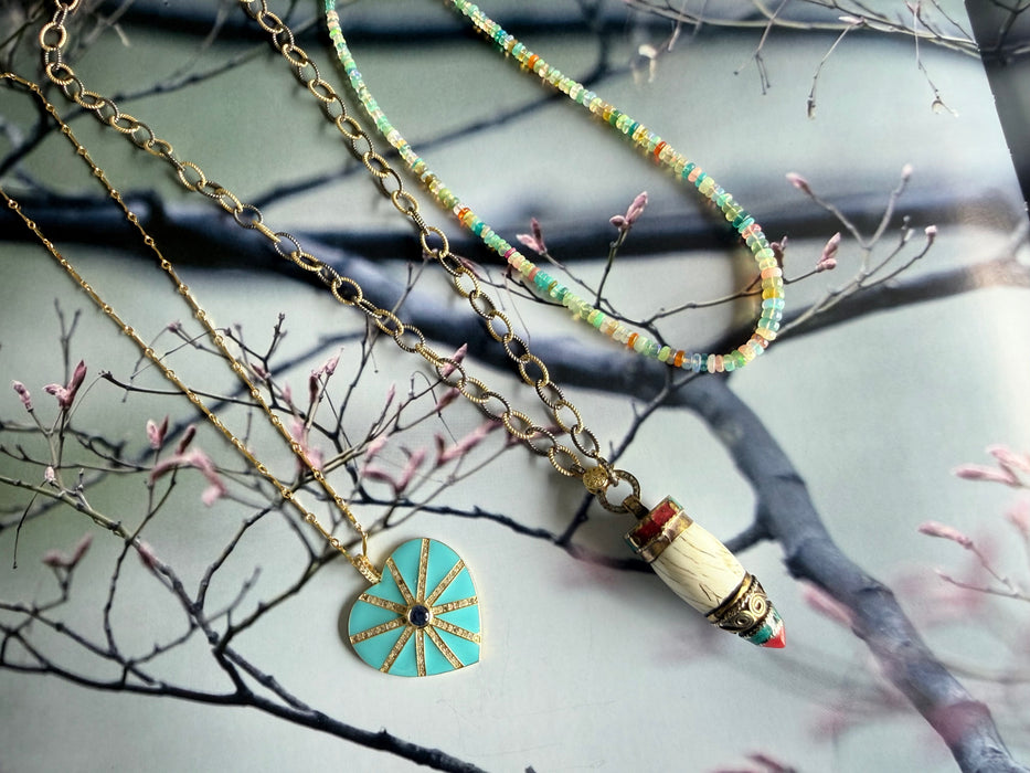 Heart of the Matter Necklace Turquoise