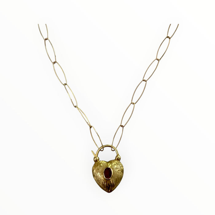 Pink Tourmaline Heart Padlock (Heidis stack)