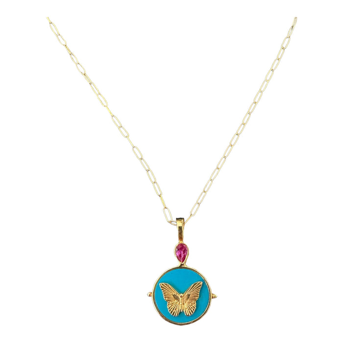 Turquoise Butterfly Signet