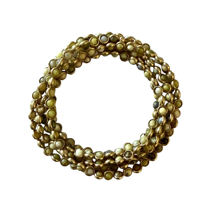 THE OG - gemstones inside gold tone rings