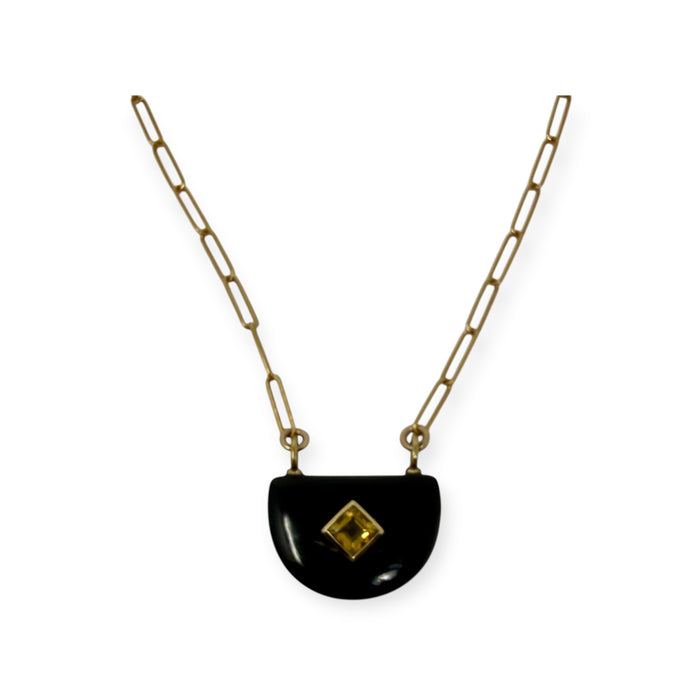 Onyx Wedge Necklace