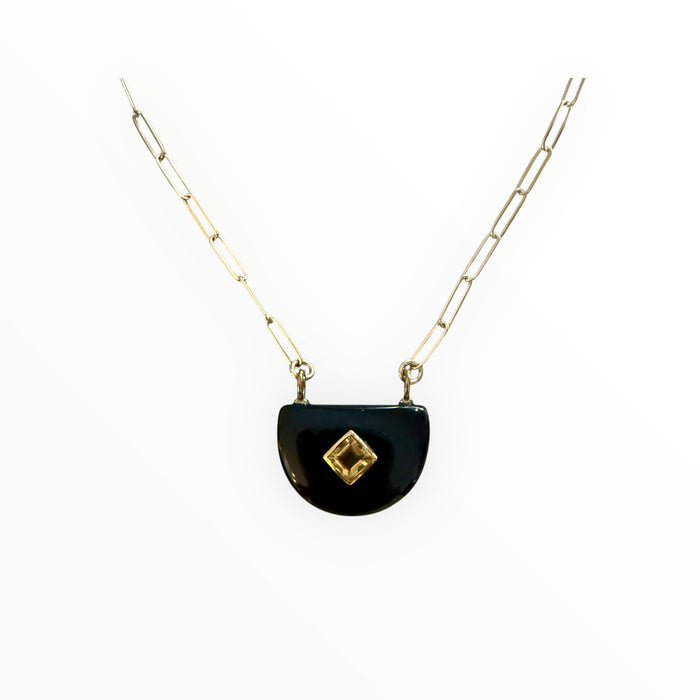 Onyx Wedge Necklace