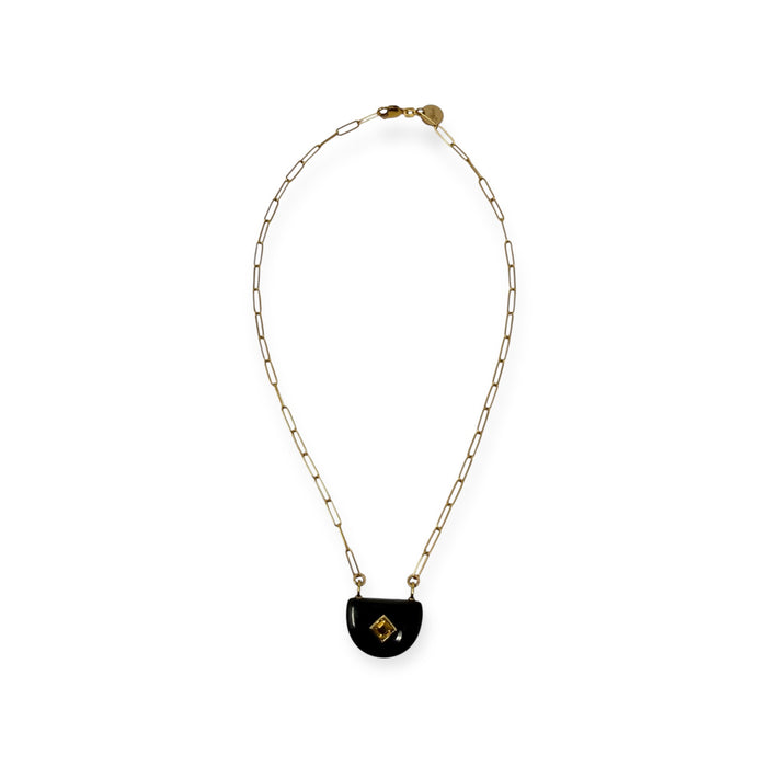 Onyx Wedge Necklace
