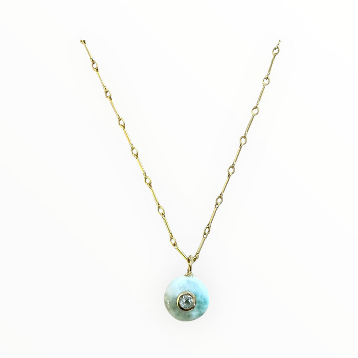 Larimar & Blue Topaz Drop Necklace