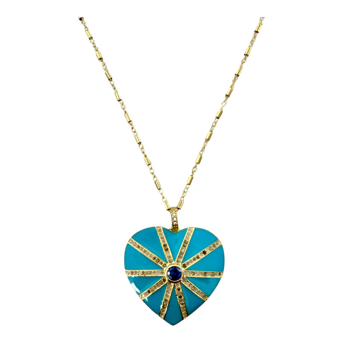 Heart of the Matter Necklace Turquoise