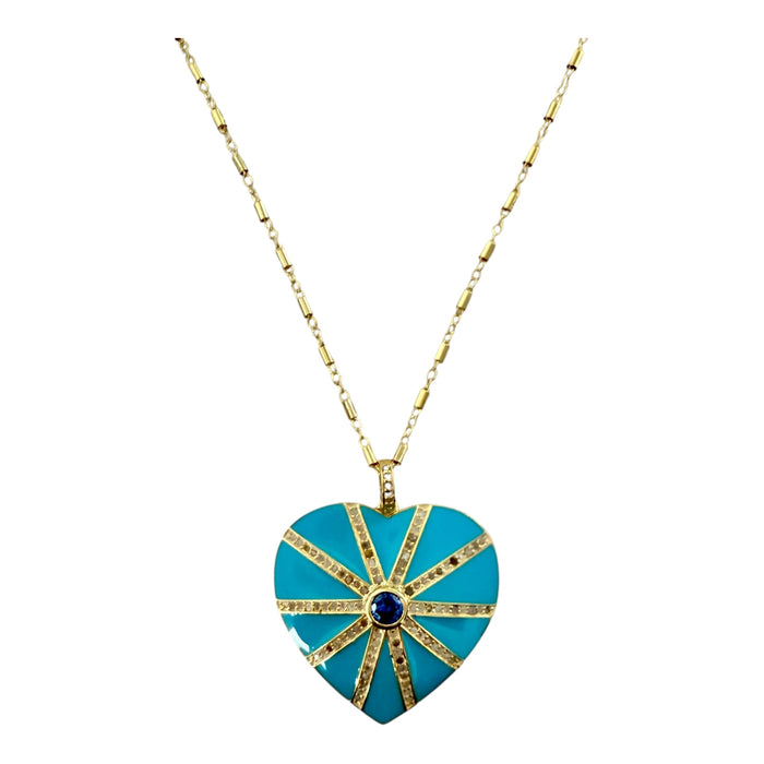 Heart of the Matter Necklace Turquoise