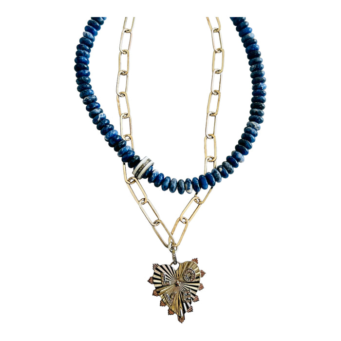 Denim Sodalite Candy Necklace